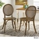 preview thumbnail 2 of 15, Chrystie Elm Wood and Rattan Dining Chair (Set of 2) by Christopher Knight Home