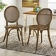 preview thumbnail 1 of 15, Chrystie Elm Wood and Rattan Dining Chair (Set of 2) by Christopher Knight Home