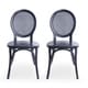 preview thumbnail 16 of 15, Chrystie Elm Wood and Rattan Dining Chair (Set of 2) by Christopher Knight Home Matte Black