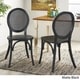 preview thumbnail 10 of 15, Chrystie Elm Wood and Rattan Dining Chair (Set of 2) by Christopher Knight Home