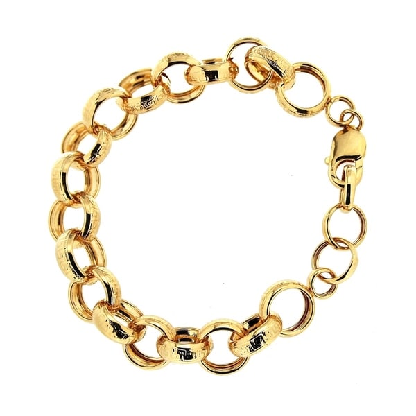 gold link bracelet womens