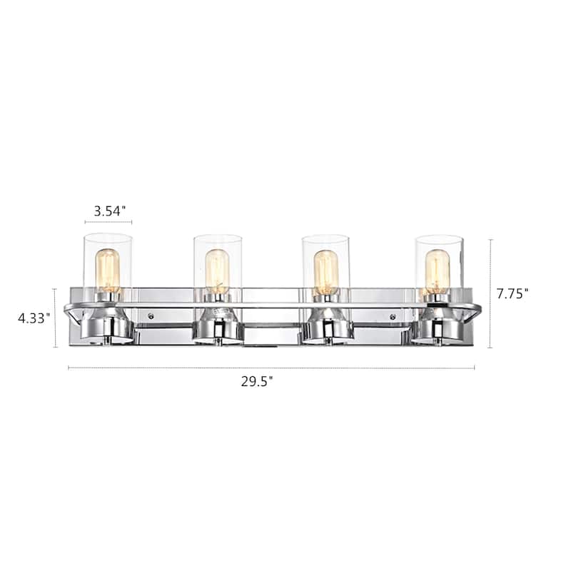 Copper Grove Loria 4-light Chrome Bath/Vanity Fixture