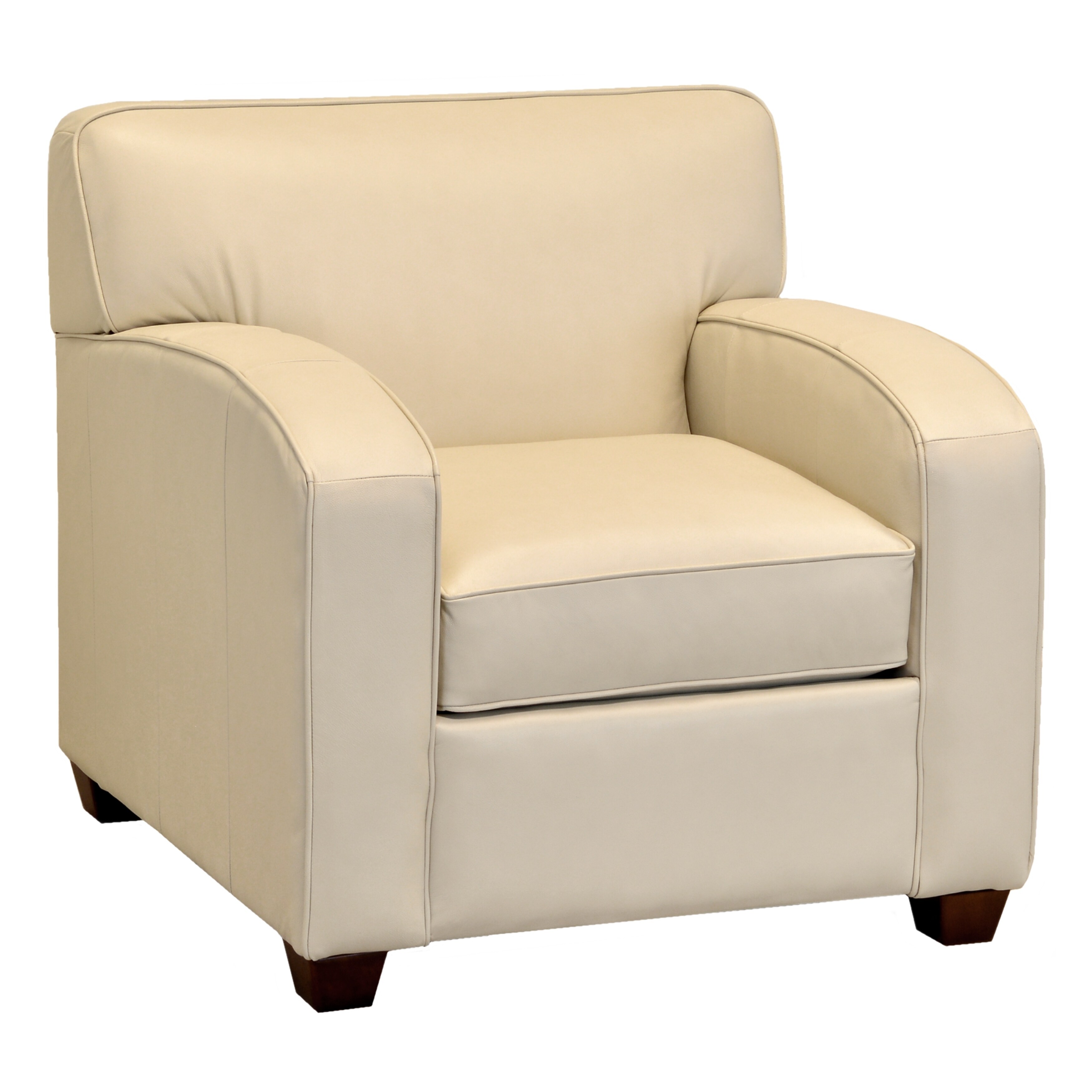 cream leather club chair