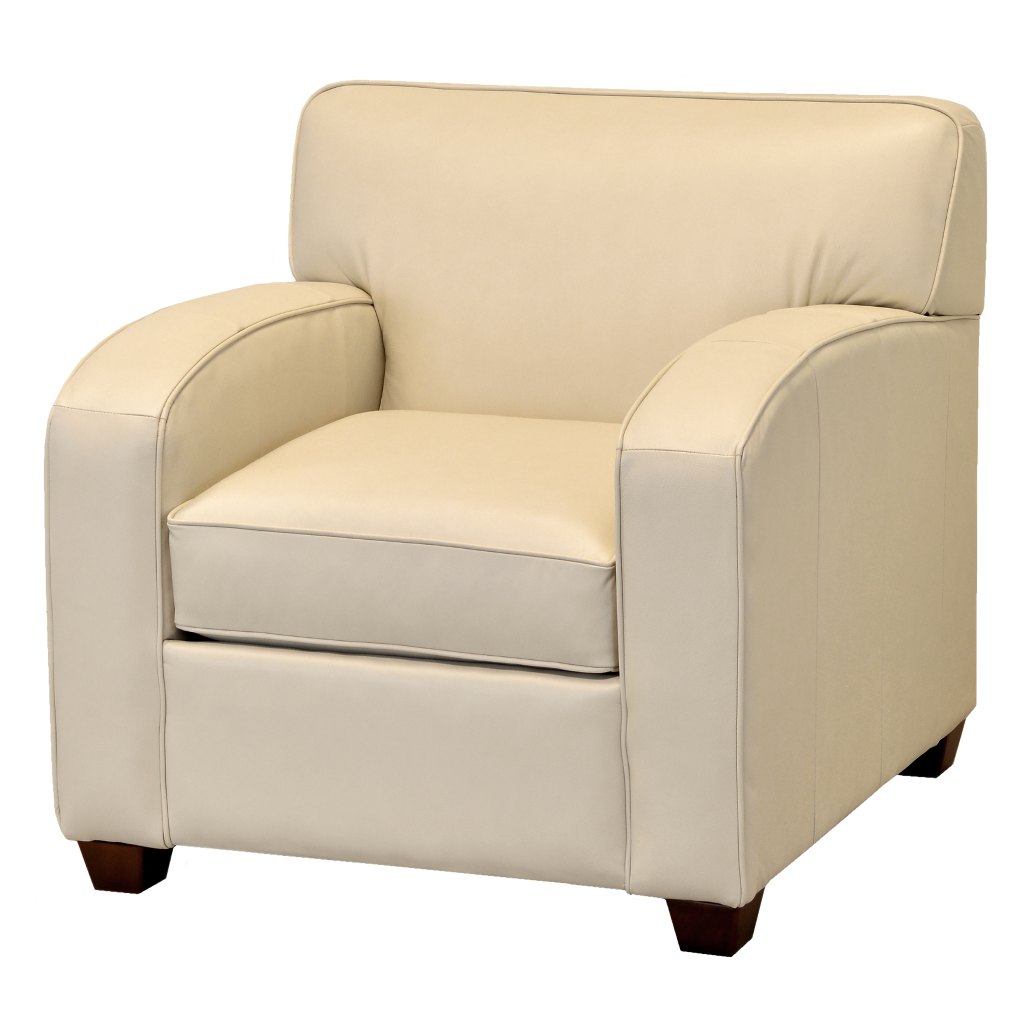 small cream leather chair