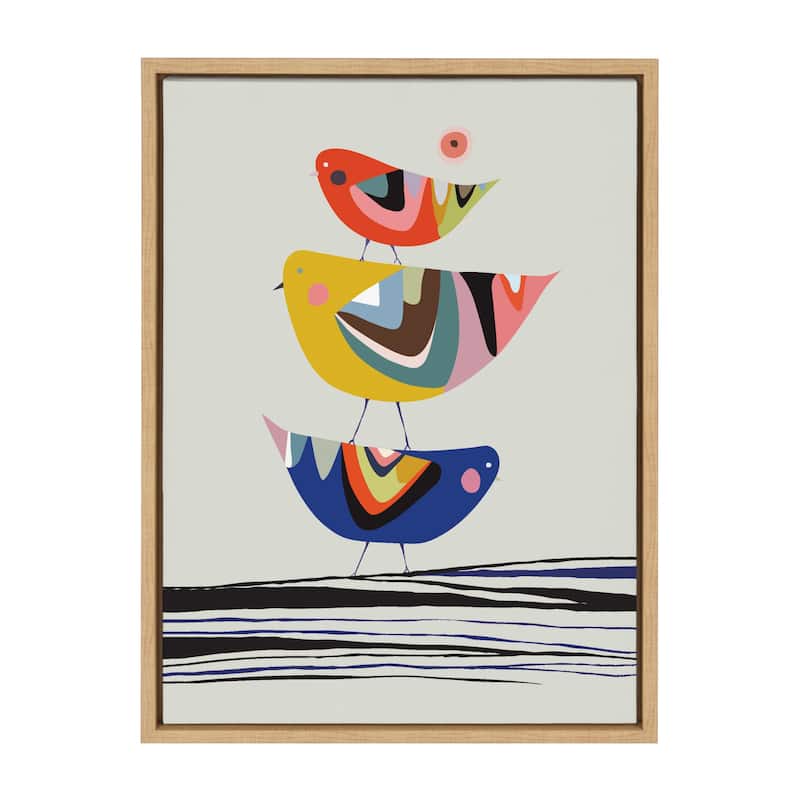 Kate and Laurel Sylvie The Family Tree Framed Canvas By Rachel Lee - 18x24 - Plastic - Brown