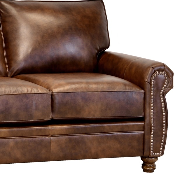 Cabot leather deals sofa