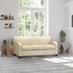 preview thumbnail 2 of 8, Made in USA Hawthorn Cream Top Grain Leather Sofa Bed and Chair