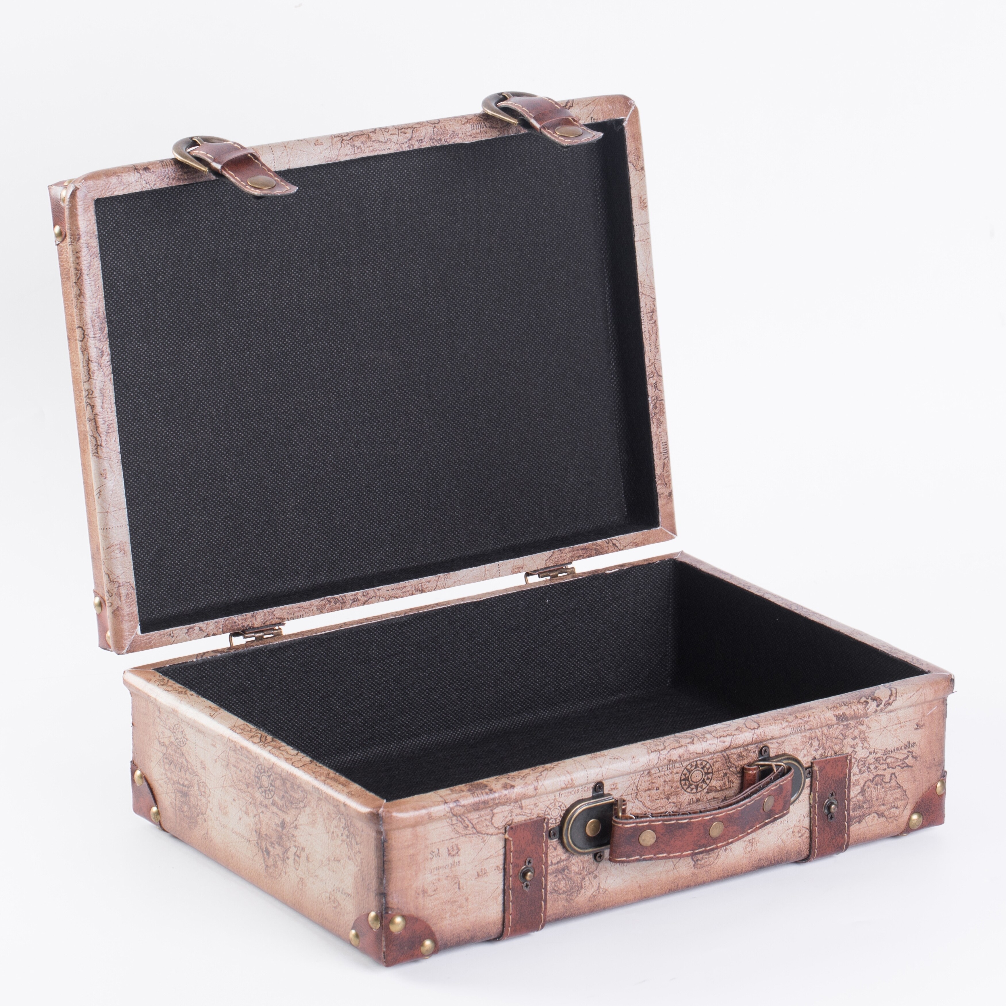 vintage world map suitcase