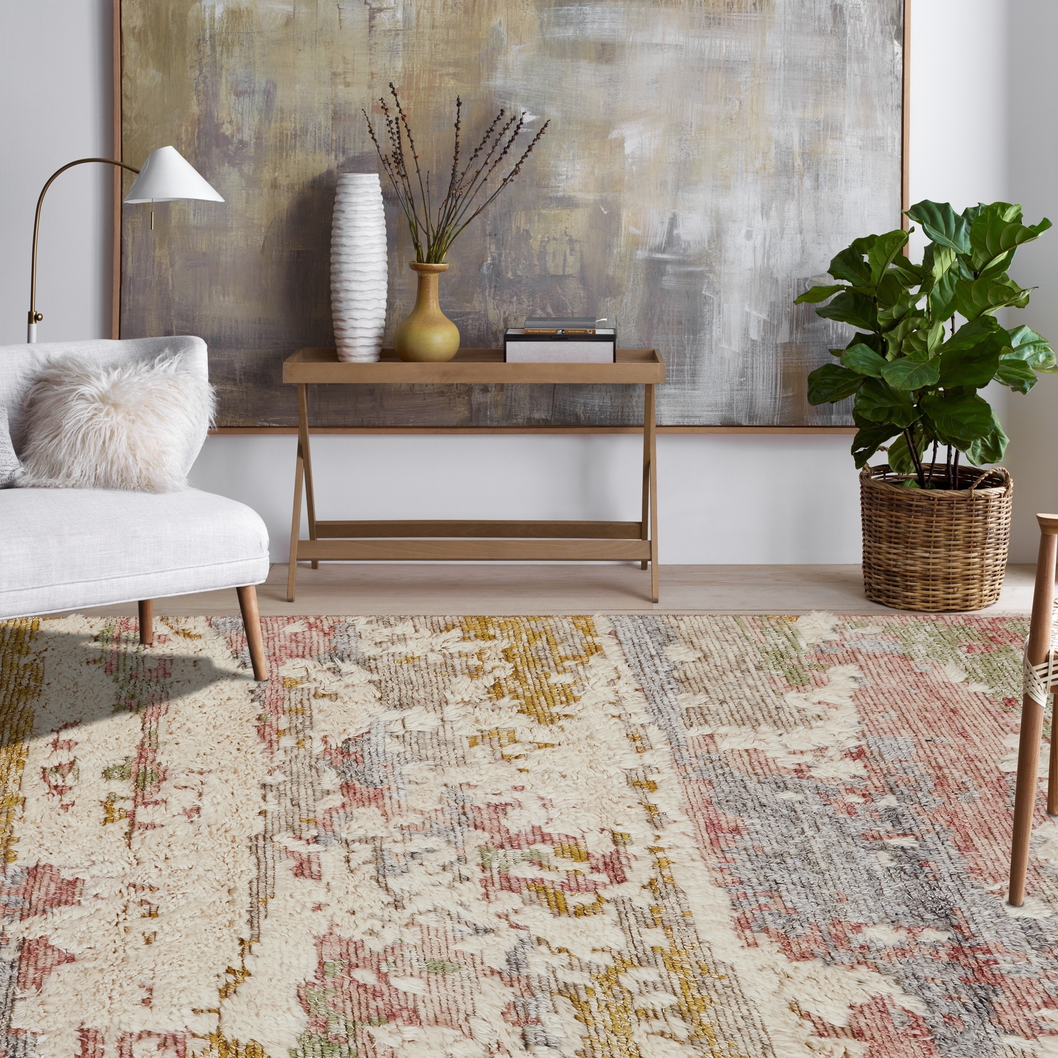 Carbon Loft Silkina Rose Multi Shag Area Rug - Overstock