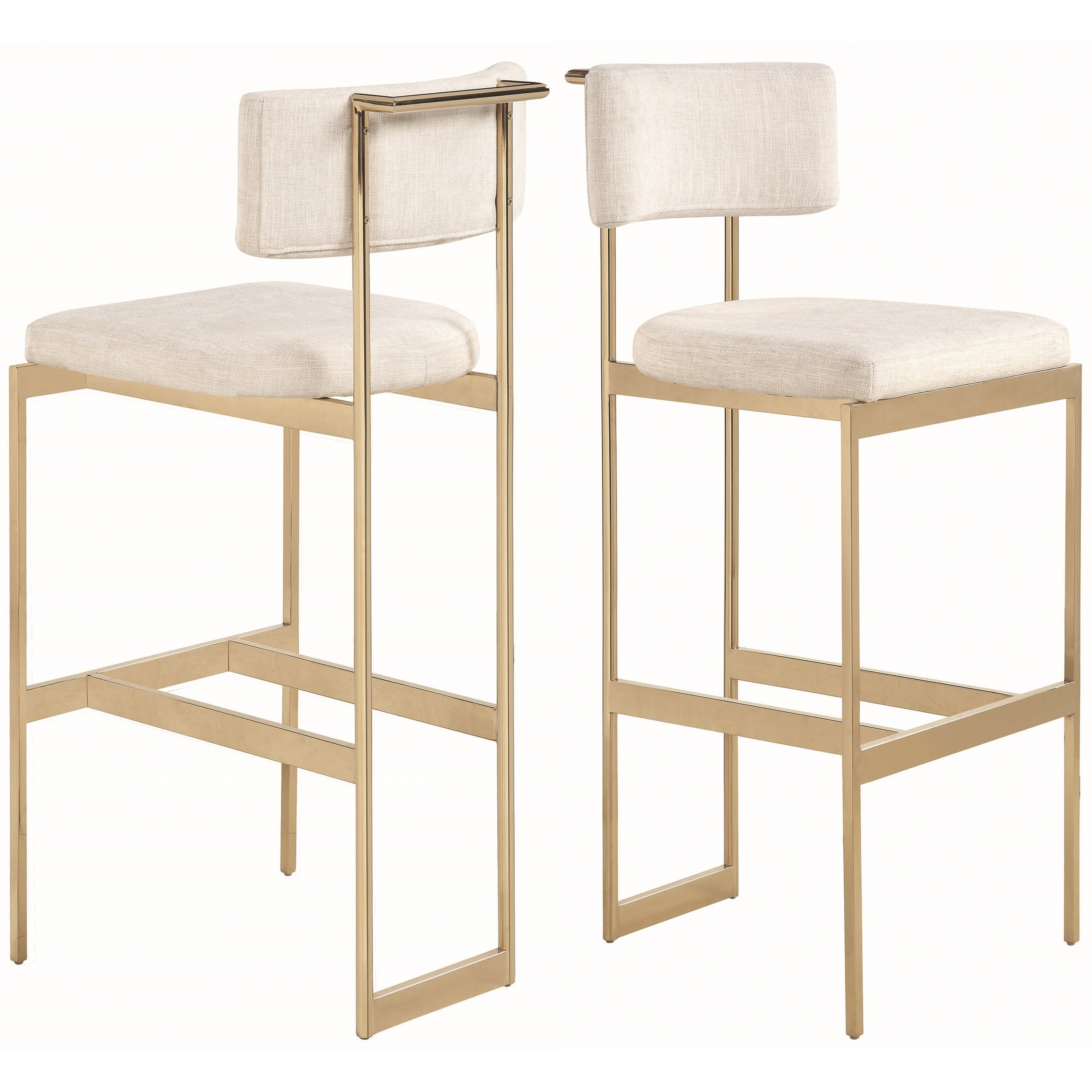 chic modern design brass bar height dining stool  130inch seat height bar  stool