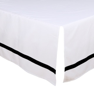 The Peanut Shell Tailored Crib Dust Ruffle in Black/White