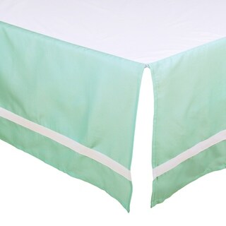 The Peanut Shell Solid Tailored Crib Dust Ruffle in Mint