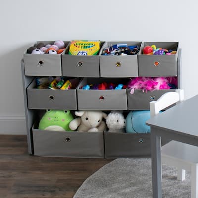 Porch & Den Trowbridge Fabric 9-bin Toy Organizer