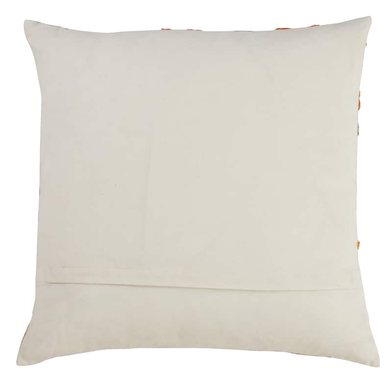 Embroidered Autumn Leaves Throw Pillow