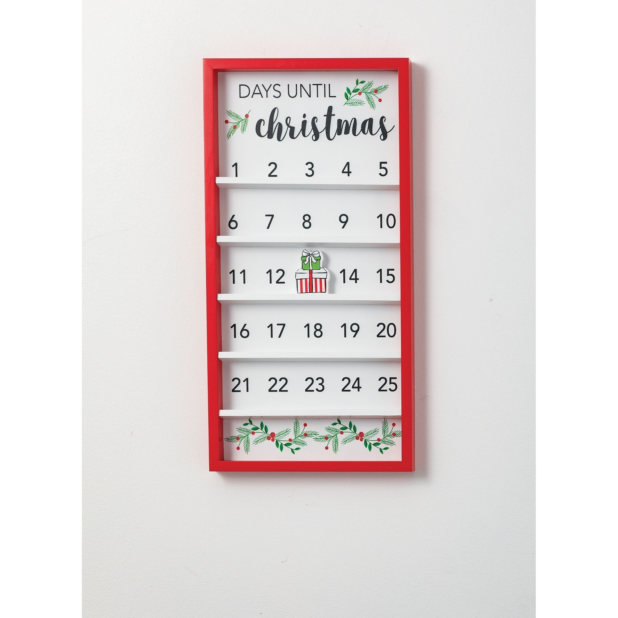 Christmas Advent Calendar Wall Decor 12 L X 1 5 W X 24 H 2 25 L X 75 W X 2 75 H On Sale Overstock