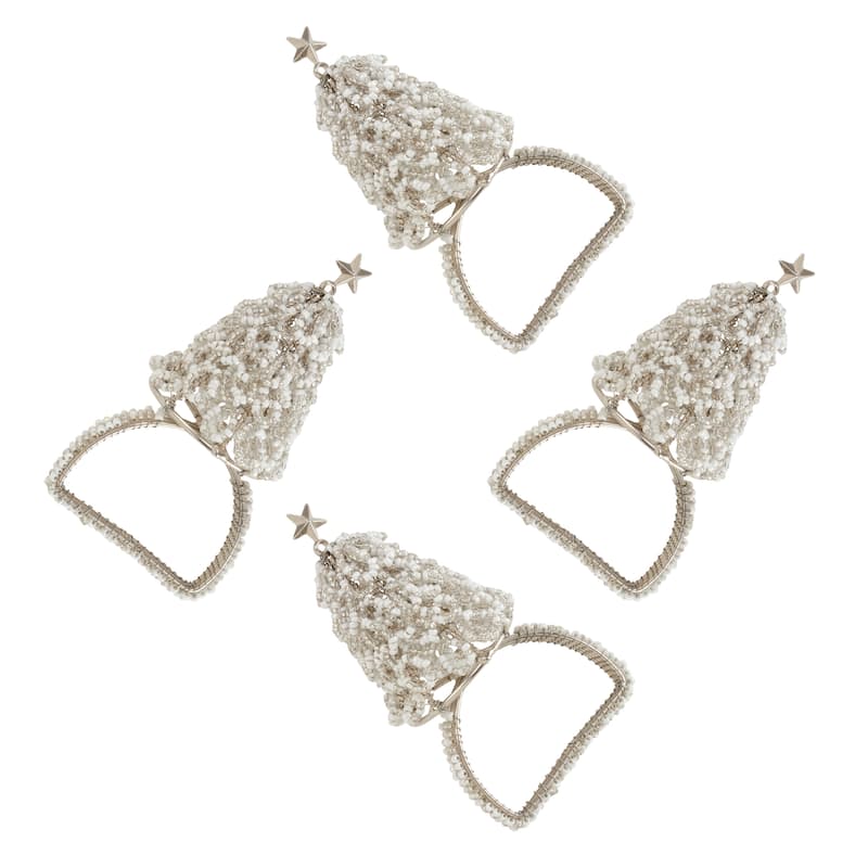 Napkin Ring Holders With Christmas Tree Design (Set of 4)