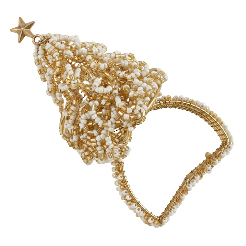 Napkin Ring Holders With Christmas Tree Design (Set of 4)