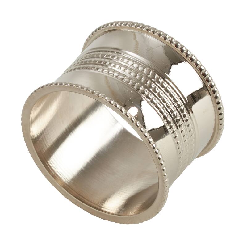 Vintage Style Napkin Rings With Dotted Design (Set of 4)