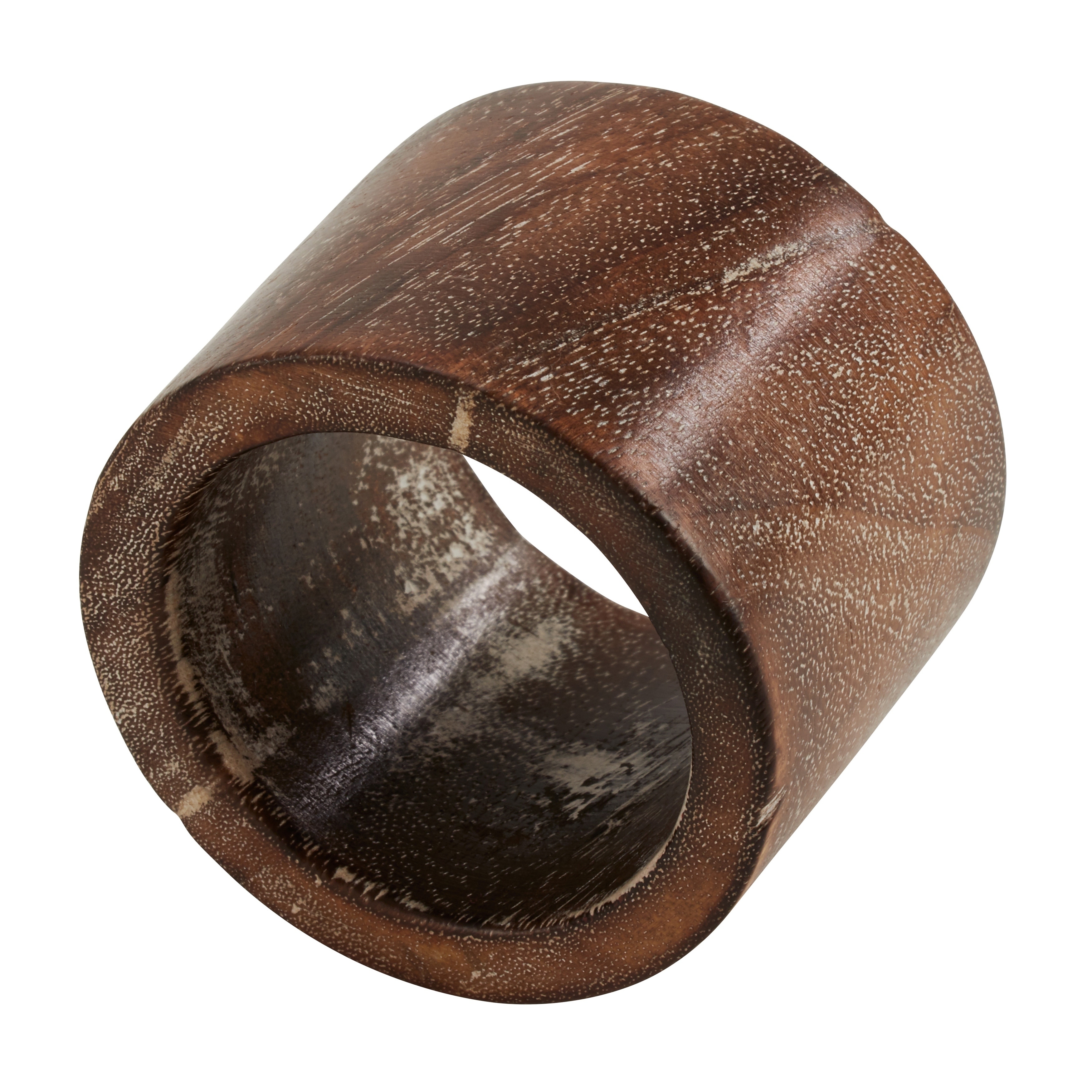 Napkin Ring Holders With Wood Design (Set of 4)
