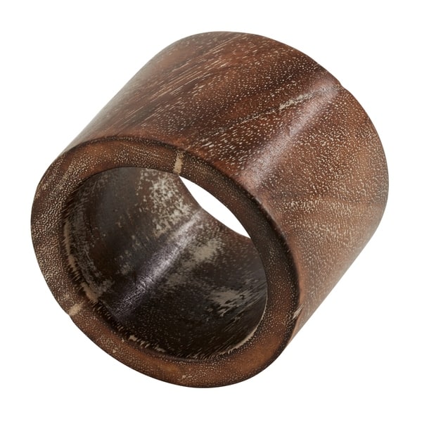 Napkin Ring Holders With Wood Design (Set of 4)