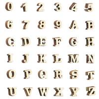 Wooden Letters - 144-Count Wood Alphabet Letters  Numbers, Natural Color, Small