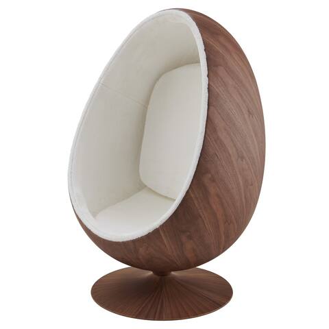 Clovis Faux-Fur Cocoon Chair