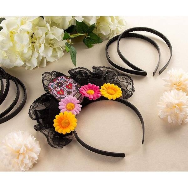 60 Pcs Plastic Headbands 10mm Black Hard Head Bands With Teeth For Diy Crafts Overstock