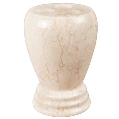 Creative Home Aladdin Collection Champagne Marble Tooth Brush Holder - Beige - N/A