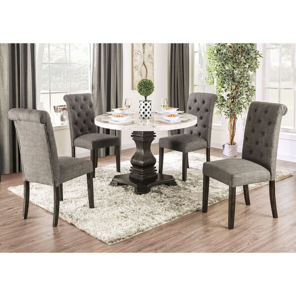 Details about   5 Piece Citico Metal Dinette Set with Laminated Faux Marble Grey 5-Piece Sets
