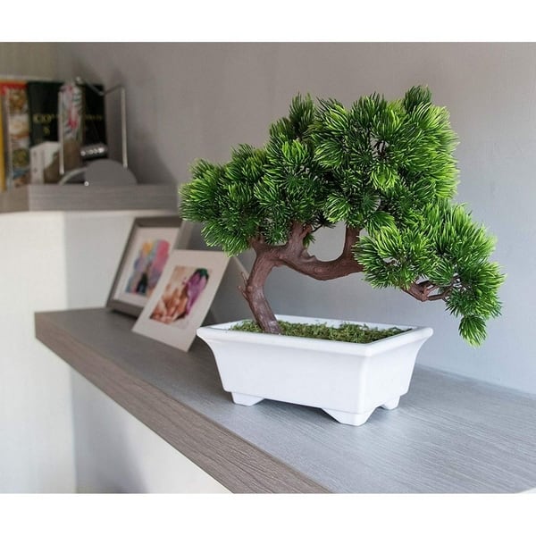 Artificial Fake Potted Pine Tree Flower Plants Bonsai Outdoor Indoor Home Decor