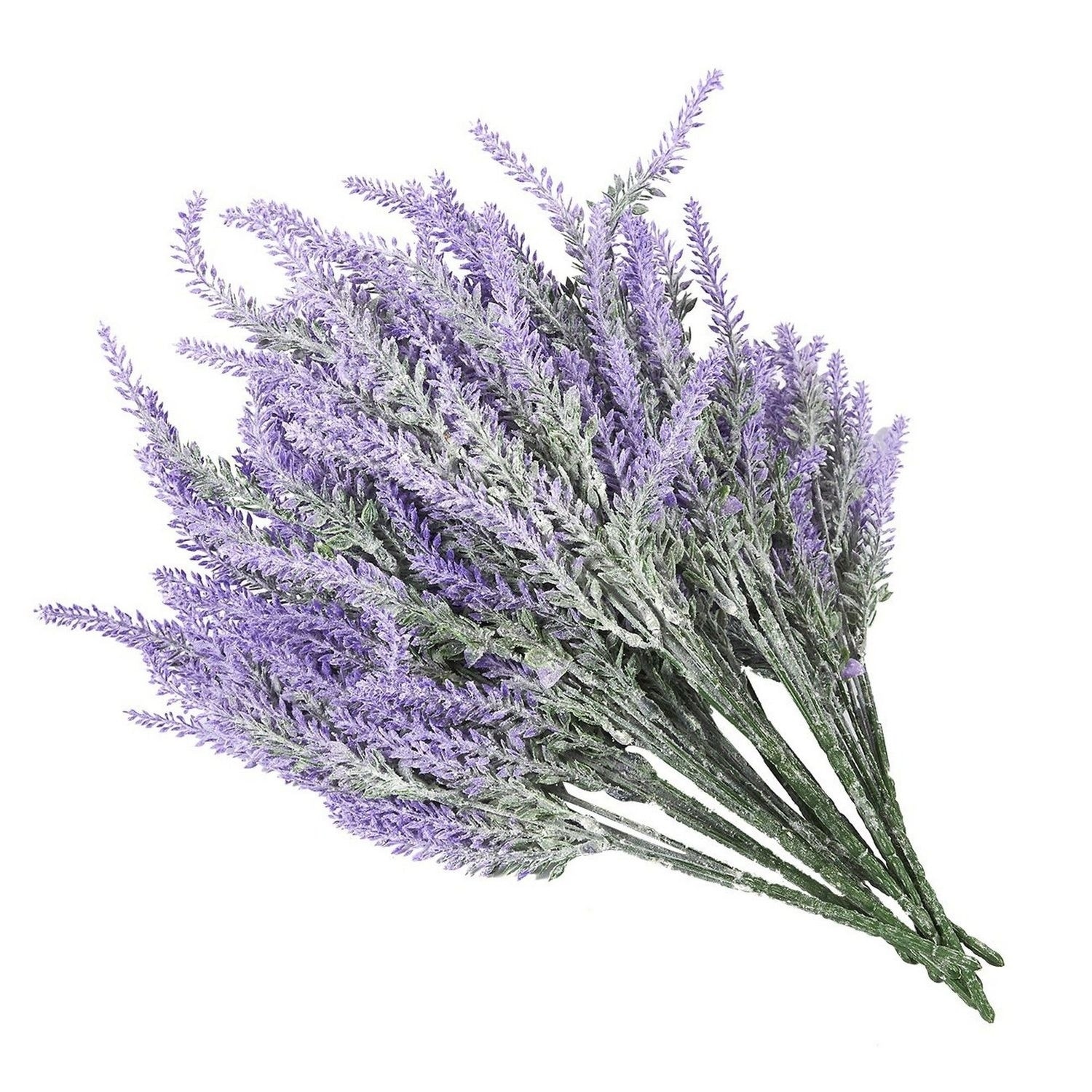 12 Artificial Lavender Flowers in Purple, Fake Plant for Home Decor, Wedding