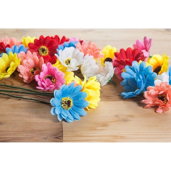 20 PCS Artificial Silk Flower Heads - 10 Styles, Mini Pink For Cake Decor, Crafts, Wedding & Home Decor