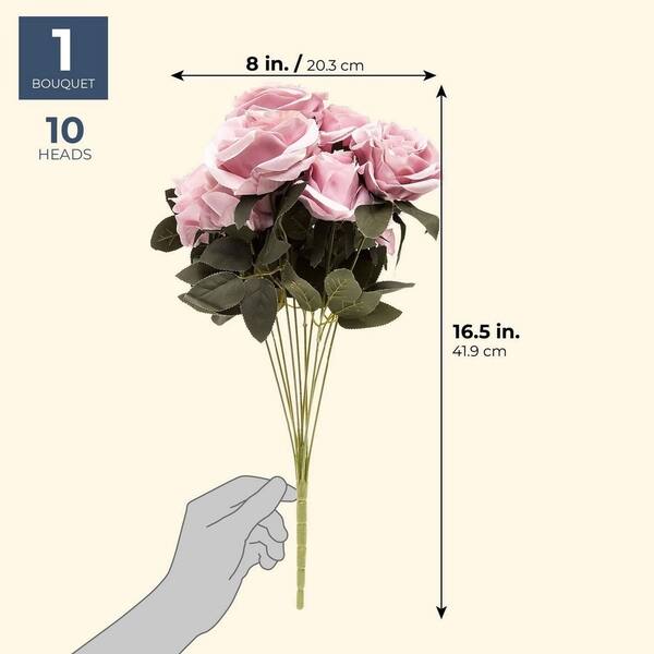 Shop 10 Artificial Flowers Silk Rose W Stems For Wedding Decor