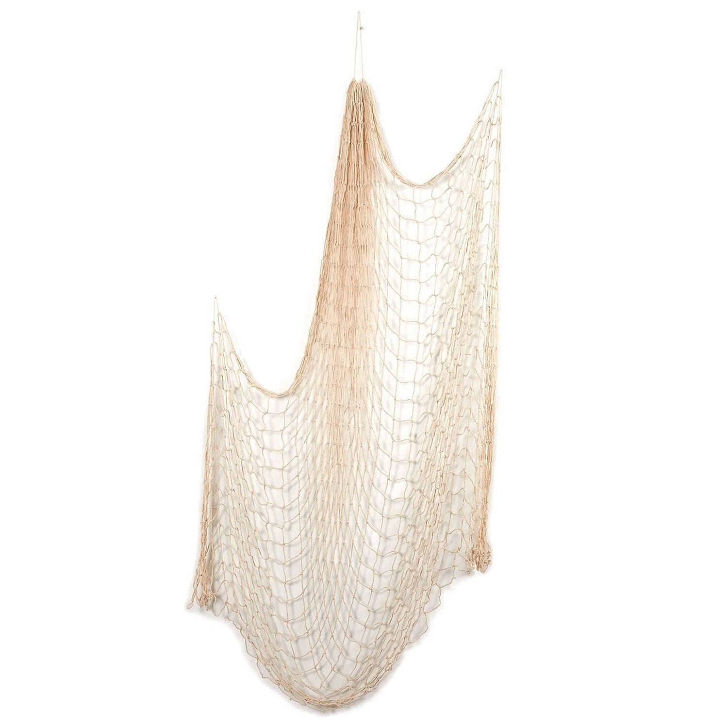 Fishing Net Decoration Fish Netting with Seashell Decor Nautical Party Decorations Home Garden Decor Net, Size: 100, Beige