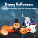 Halloween Decoration Lighted Inflatable Pumpkin White Ghost Black Cat ...