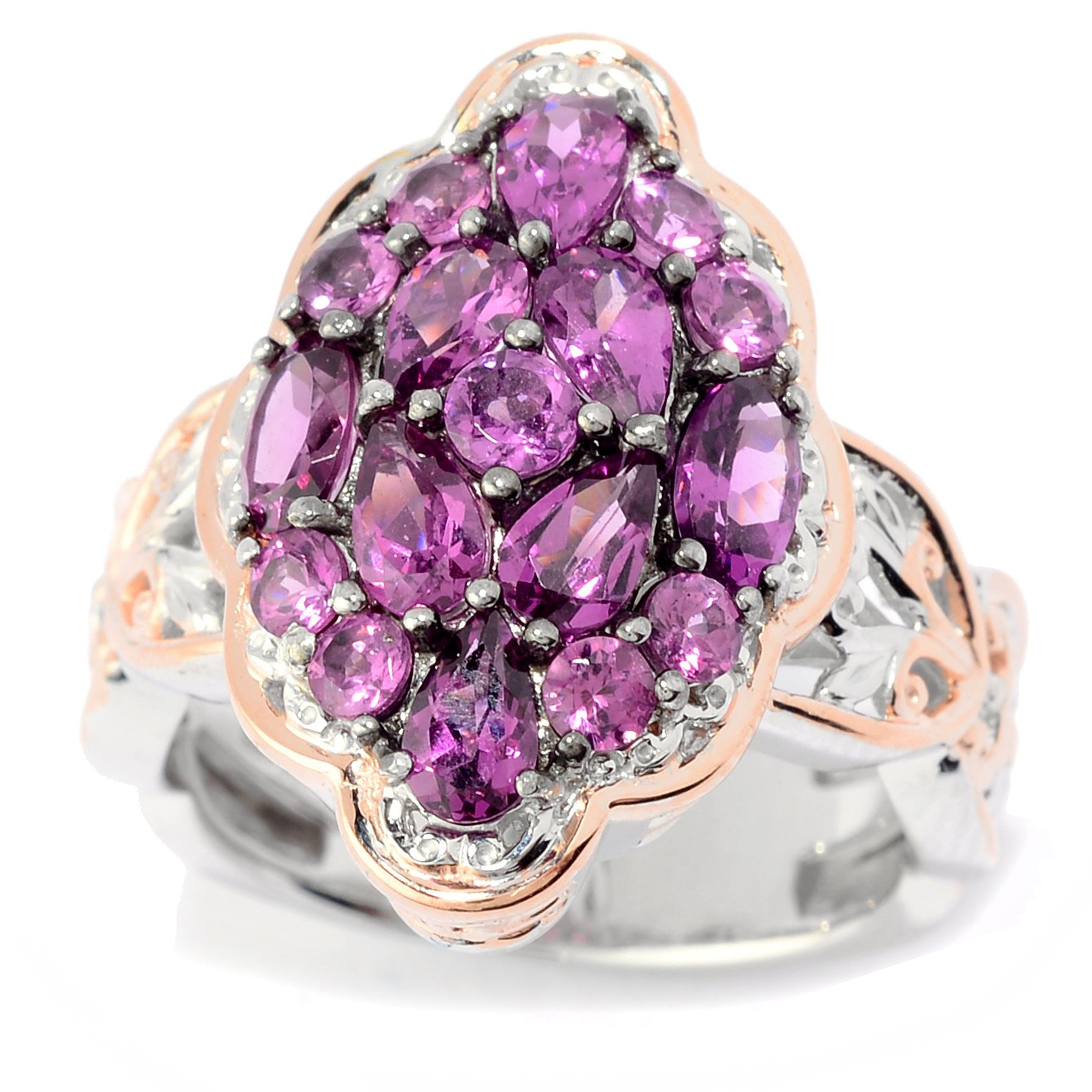 purple garnet ring