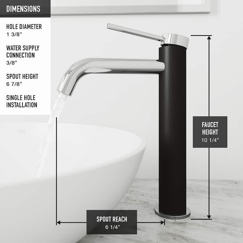VIGO Jasmine 18"L x 15"W MatteStone Vessel Sink and Lexington 10"H Faucet Set