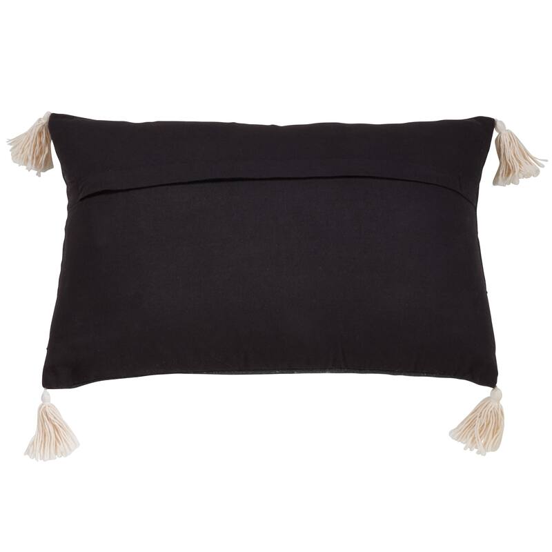 Frayed Design Cotton Throw Pillow