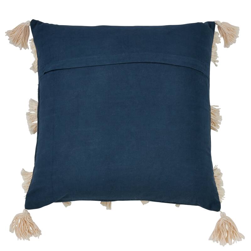 Frayed Design Cotton Throw Pillow