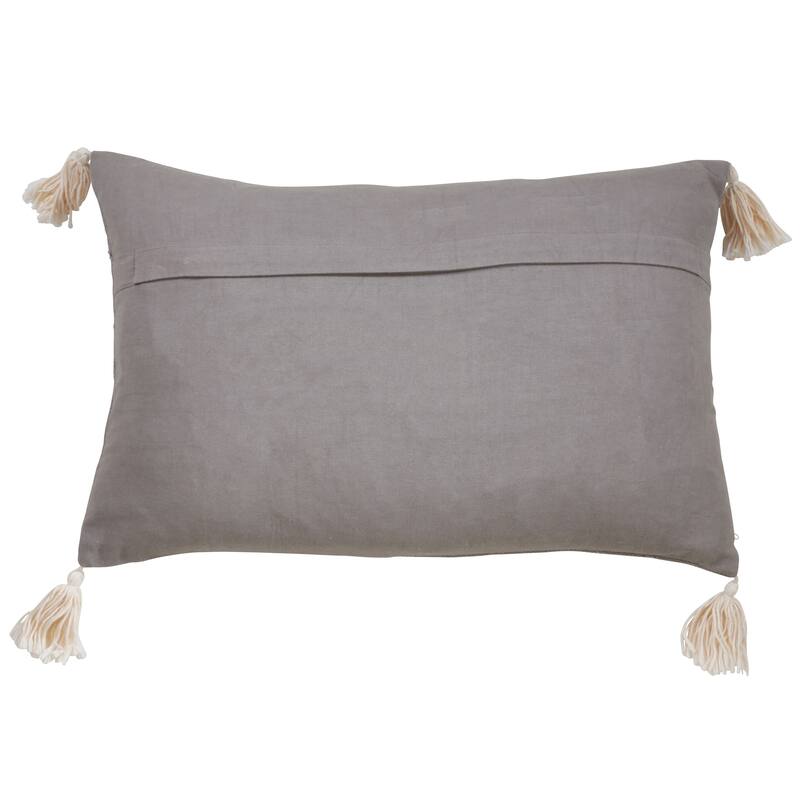 Frayed Design Cotton Throw Pillow