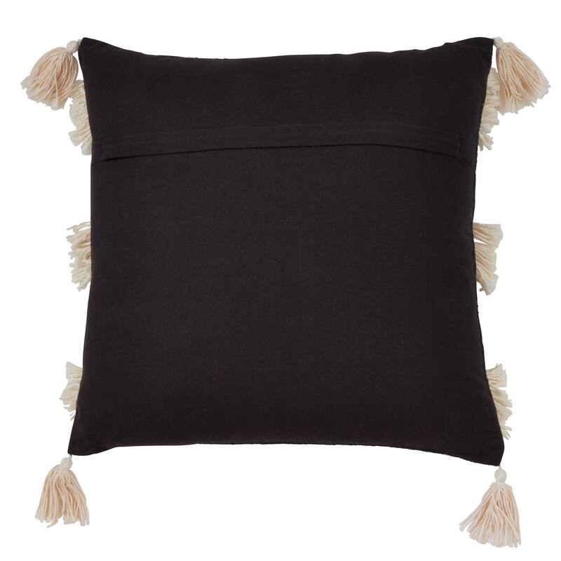 Frayed Design Cotton Throw Pillow