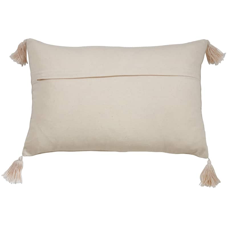 Frayed Design Cotton Throw Pillow