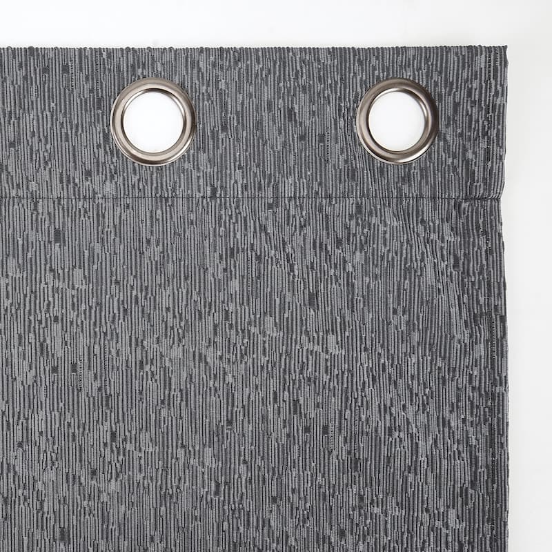 Sun Zero Noir Dimensional Thermal Extreme Total Blackout Grommet Curtain Panel, Single Panel