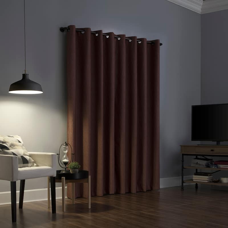 Sun Zero Noir Dimensional Thermal Extreme Total Blackout Grommet Curtain Panel, Single Panel
