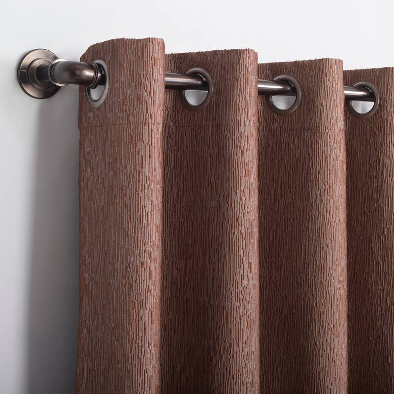 Sun Zero Noir Dimensional Thermal Extreme Total Blackout Grommet Curtain Panel, Single Panel