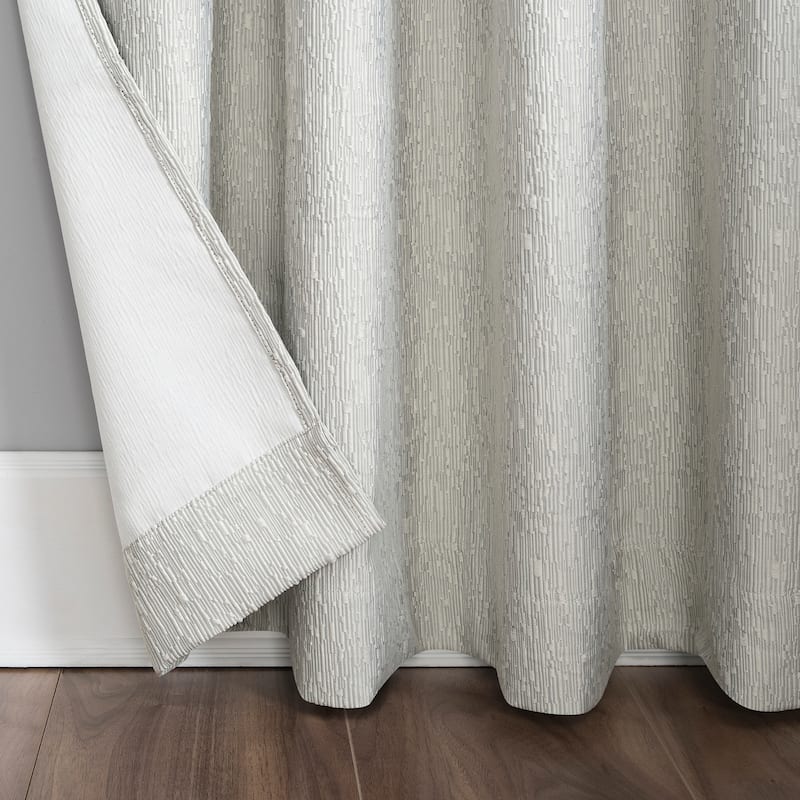 Sun Zero Noir Dimensional Thermal Extreme Total Blackout Grommet Curtain Panel, Single Panel