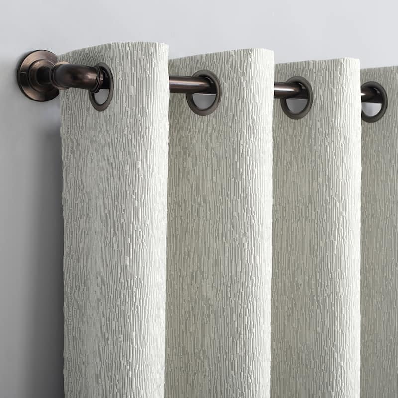 Sun Zero Noir Dimensional Thermal Extreme Total Blackout Grommet Curtain Panel, Single Panel