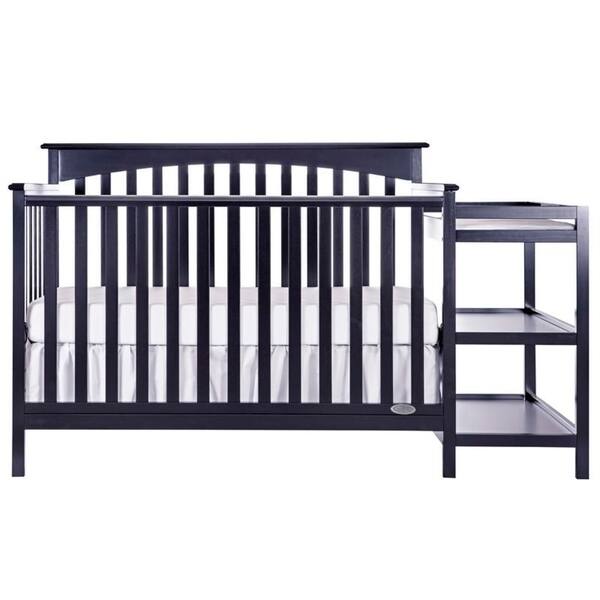 slide 2 of 5, Dream On Me Chloe 5 in 1 Convertible Crib with Changer Navy