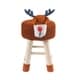 preview thumbnail 3 of 6, Taylor & Olive Modern Woven Brown Deer Ottoman Stool with Wooden Legs