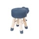 preview thumbnail 4 of 5, Taylor & Olive Modern Woven Blue Elephant Ottoman Stool with Wooden Legs